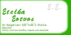 etelka eotvos business card